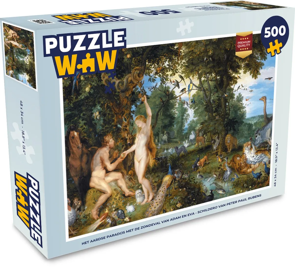 PuzzleWow Het Aardse Paradijs Rubens Legpuzzel 500 Stuks