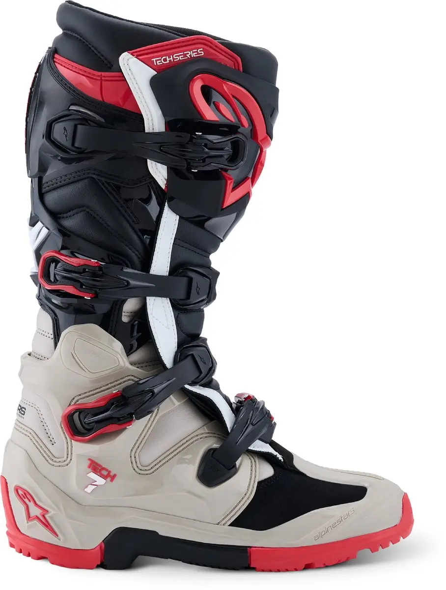 Alpinestars Tech 7 Enduro 2026 Laarzen 11 - Rood/Zwart/Grijs - afbeelding 3 van 6