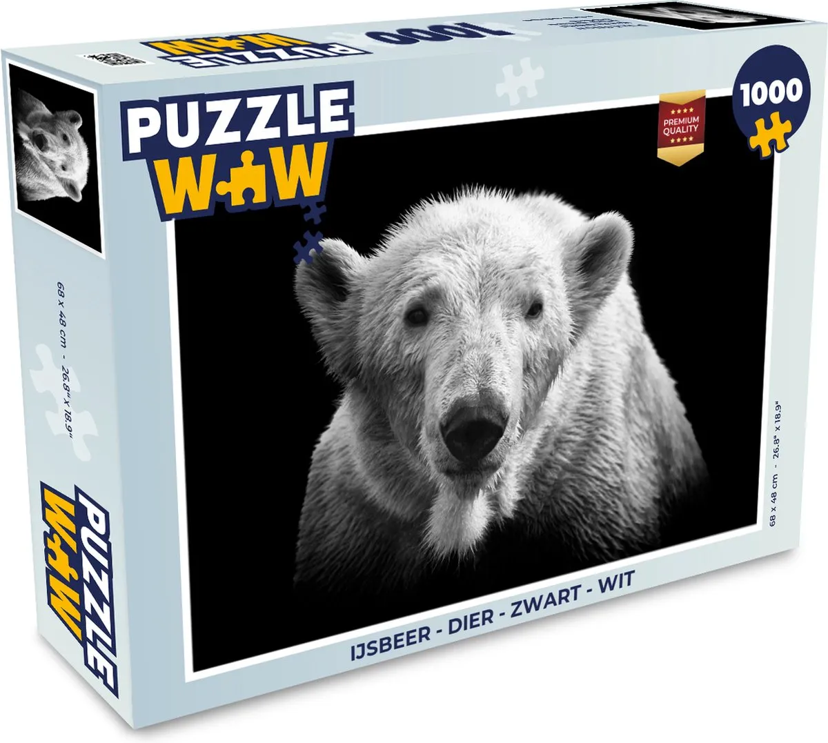 PuzzleWow IJsbeer Legpuzzel 1000 Stuks - Multicolor