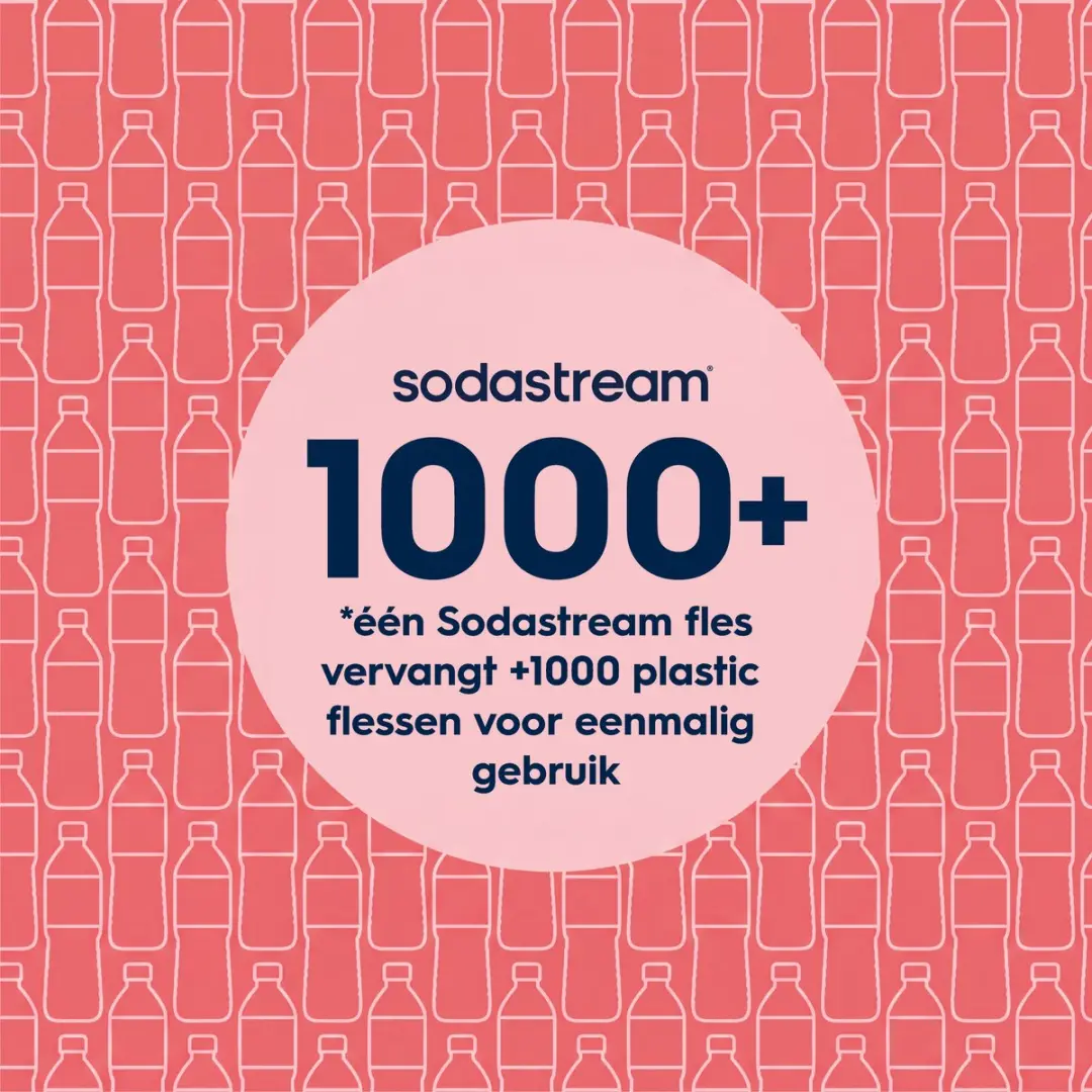 SodaStream Fizz & Go Roestvrijstalen Bruiswaterfles 0.9L - Papaya - afbeelding 3 van 6