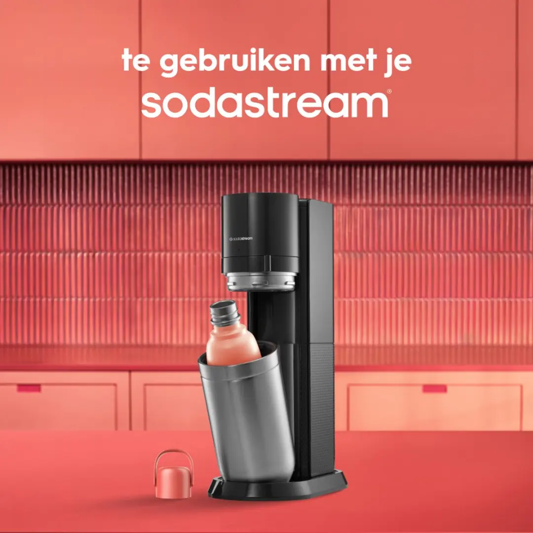 SodaStream Fizz & Go Roestvrijstalen Bruiswaterfles 0.9L - Papaya - afbeelding 5 van 6