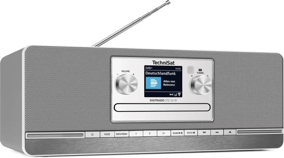 Technisat DigatRadio 372 CD IR - 10W - Zilver/Anthraciet - afbeelding 2 van 6