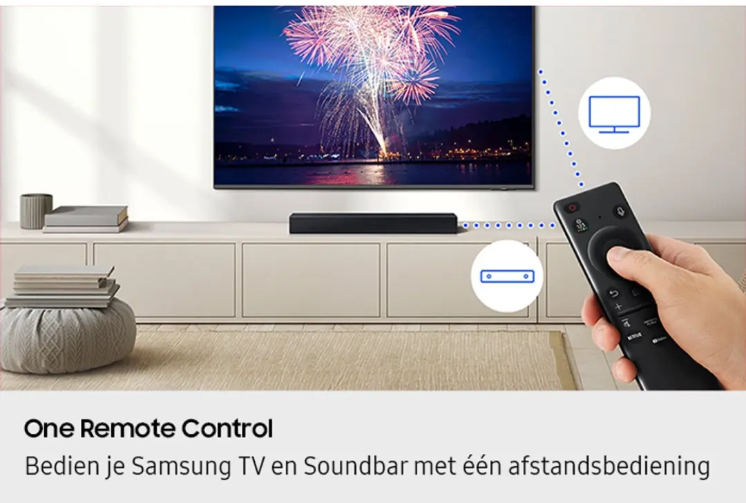 Samsung Essential C-Series Soundbar HW-B400F - Zwart - afbeelding 4 van 6