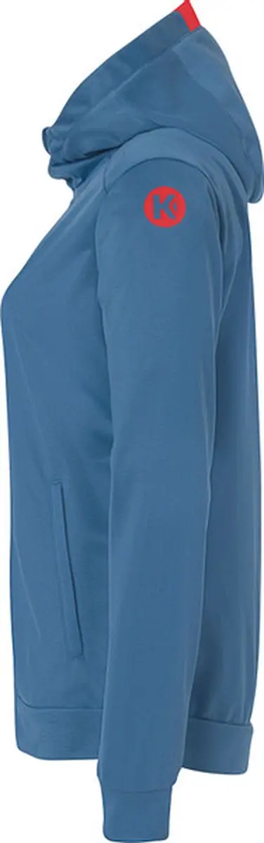 Kempa Player Hood Jacket Dames - grijs/rood - afbeelding 3 van 4