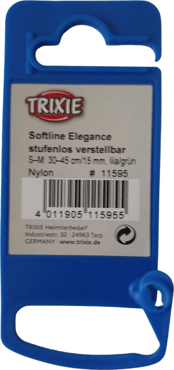 Trixie Softline Elegance Halsband - 30-45cm Lila/Groen