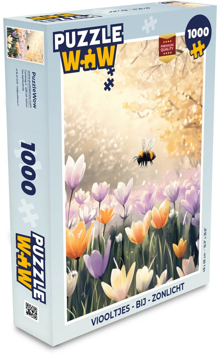 PuzzleWow Viooltjes bij Zonlicht Legpuzzel 1000 Stuks