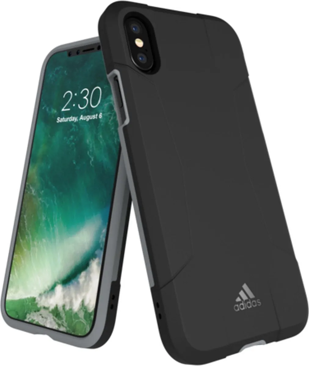 Adidas Solo Case iPhone X/XS - Zwart Grijs