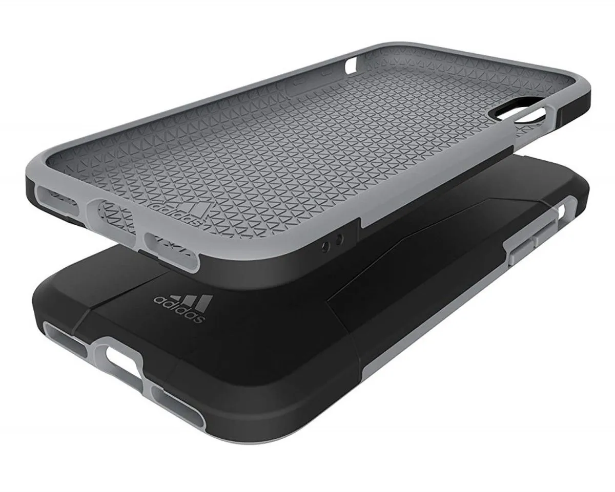 Adidas Solo Case iPhone X/XS - Zwart Grijs