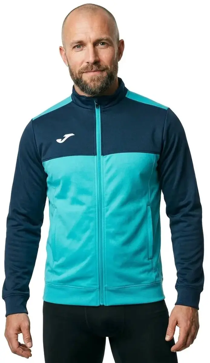 Joma Winner Trainingsjack 2XL - Fluor Turquoise/Navy - afbeelding 2 van 2