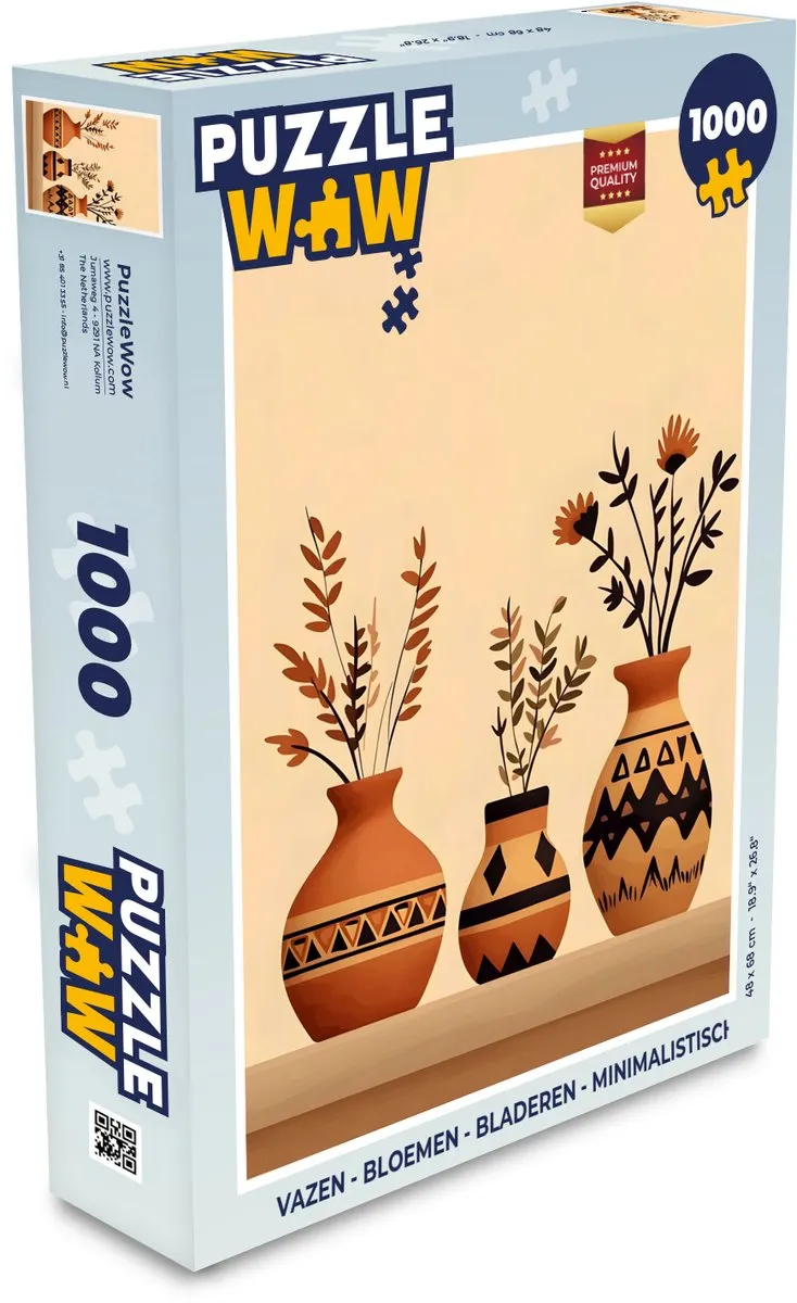 PuzzleWow Minimalistische Legpuzzel 1000 Stuks