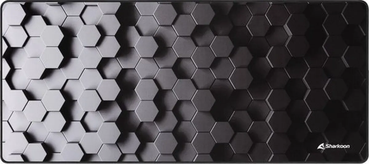 Sharkoon Skiller SGP30 Muismat XXL 900x400mm - Hex - Zwart/Grijs