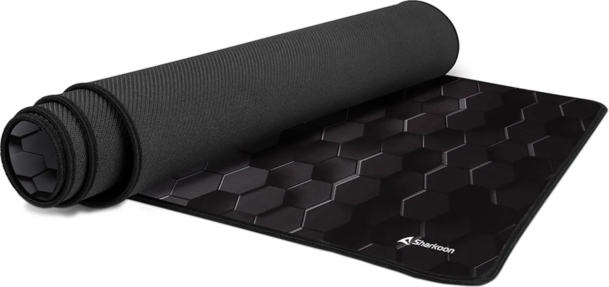 Sharkoon Skiller SGP30 Muismat XXL 900x400mm - Hex - Zwart/Grijs