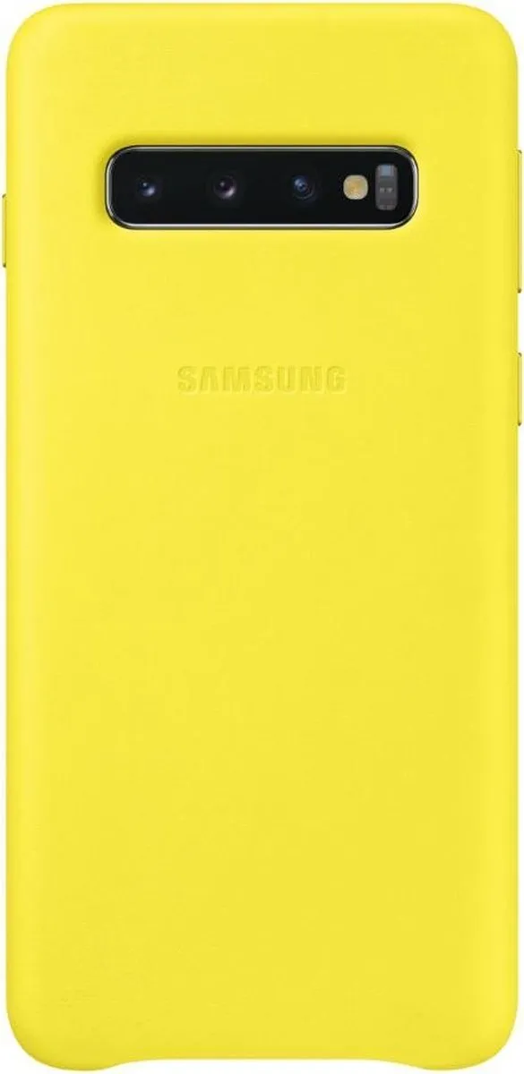 Samsung Lederen Hoesje Galaxy S10 - Geel - MPN 8801643644482