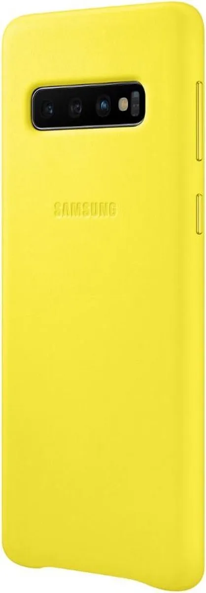 Samsung Lederen Hoesje Galaxy S10 - Geel - MPN 8801643644482