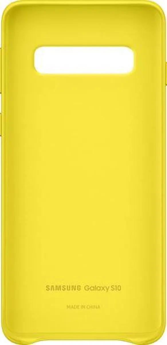 Samsung Lederen Hoesje Galaxy S10 - Geel - MPN 8801643644482 - afbeelding 6 van 6