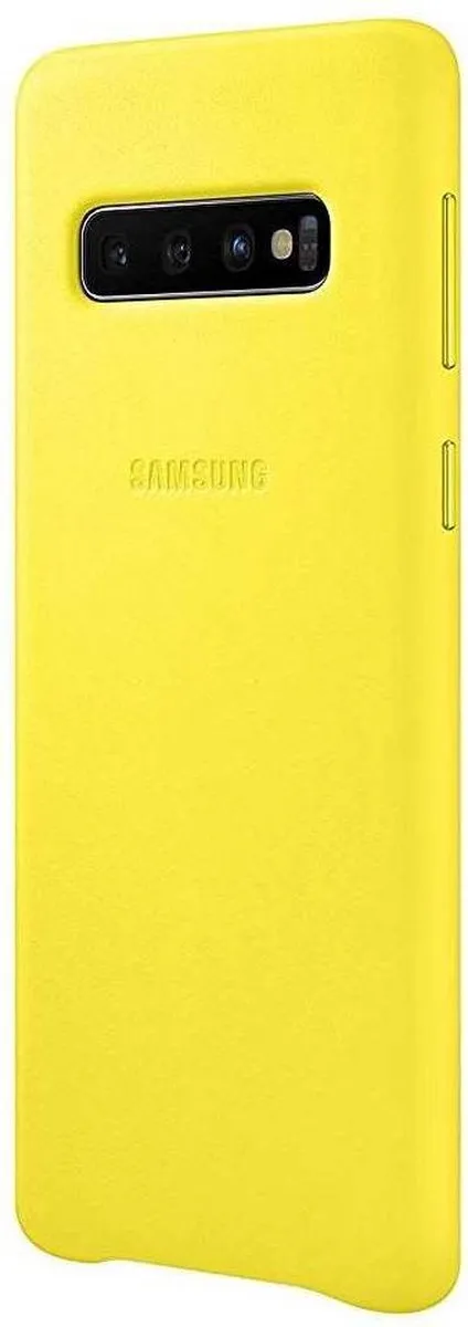 Samsung Lederen Hoesje Galaxy S10 - Geel - MPN 8801643644482