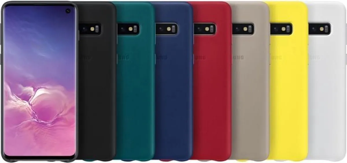 Samsung Lederen Hoesje Galaxy S10 - Geel - MPN 8801643644482