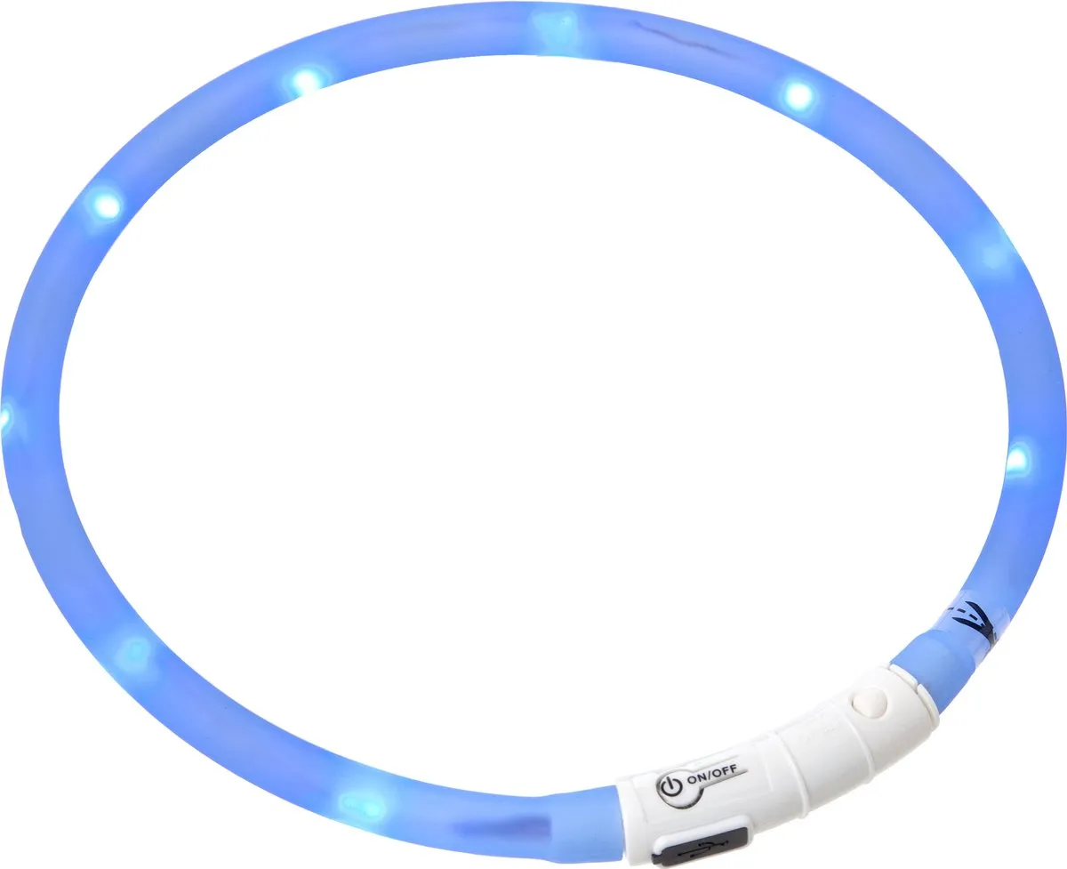 Flamingo Visio Led Halsband 70cm - Blauw - afbeelding 6 van 6