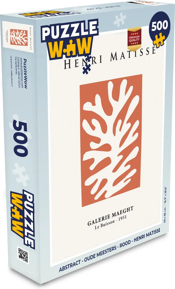 PuzzleWow Abstract Oude Meesters Legpuzzel 500 Stuks
