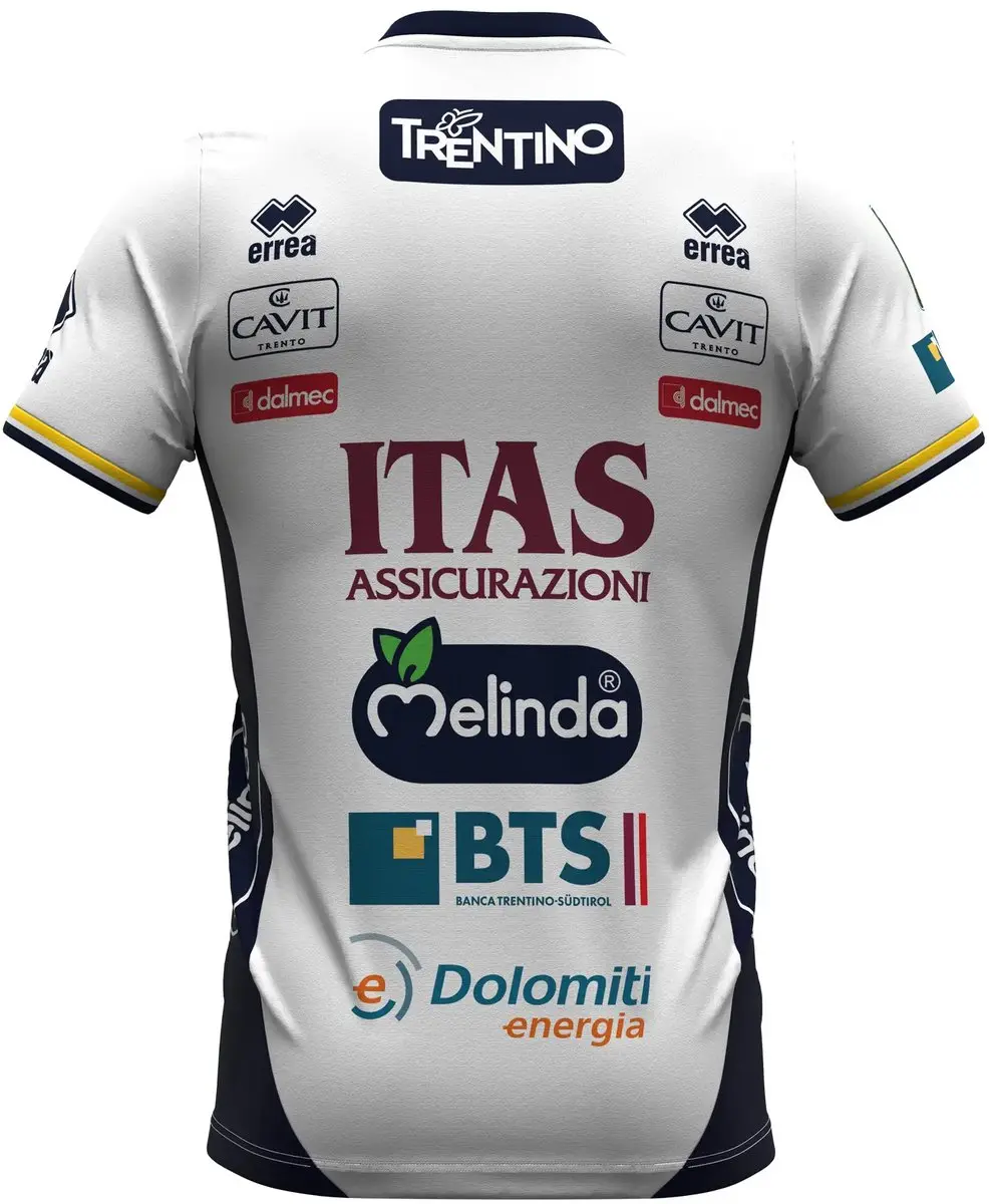 Errea Thuisshirt Trentino 2025/26 - Wit/Blauw/Geel - afbeelding 2 van 2