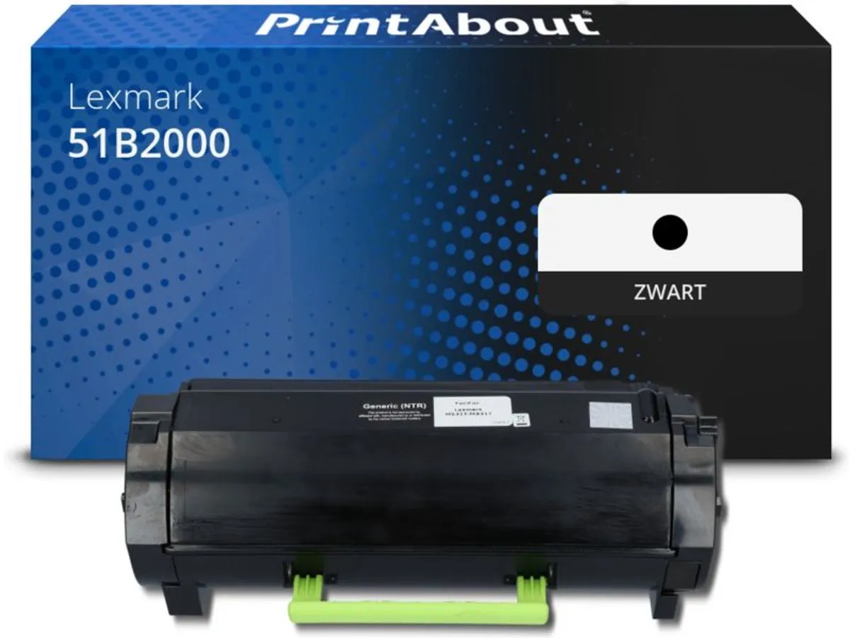 PrintAbout Lexmark 51B2000 Toner Zwart