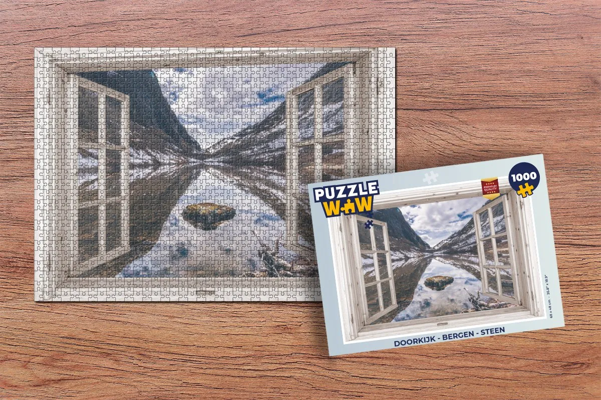 PuzzleWow Bergen Legpuzzel 1000 Stuks - Multicolor