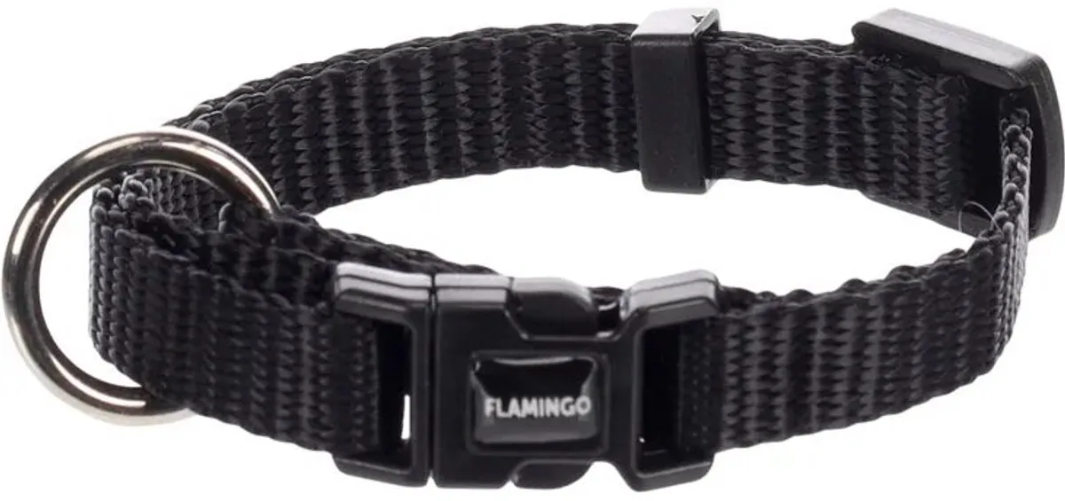 Flamingo Ziggi Halsband - Zwart L 45-65cm