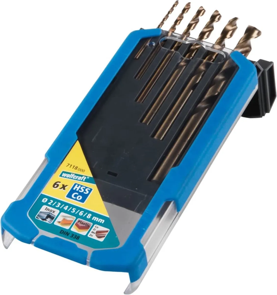 Wolfcraft Metaalboorset HSS-Co 6-delig