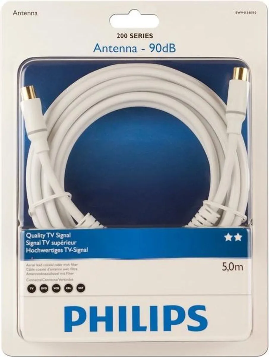 Philips Coaxkabel SWV4134S/10 - Wit - afbeelding 2 van 2
