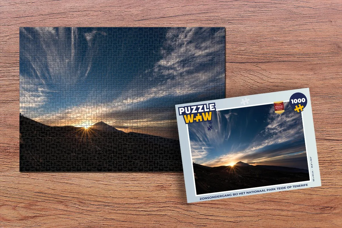 PuzzleWow Legpuzzel Zonsondergang Teide 1000 Stuks