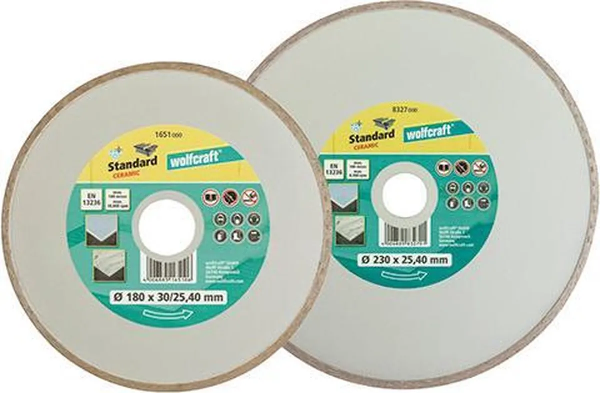 Wolfcraft Diamantdoorslijpschijf Standard Ceramic 180mm