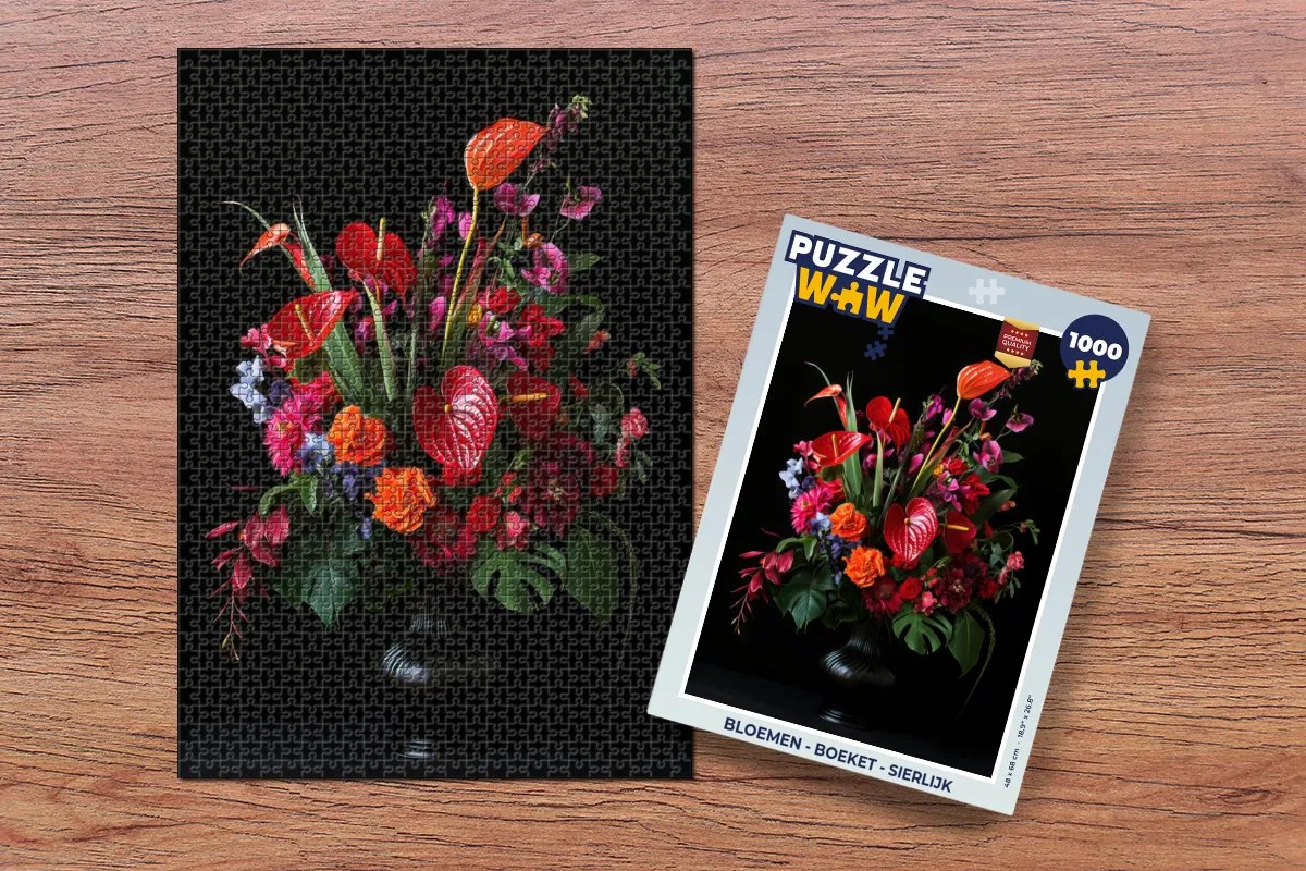 PuzzleWow Bloemen Legpuzzel 1000 Stuks - Boeket