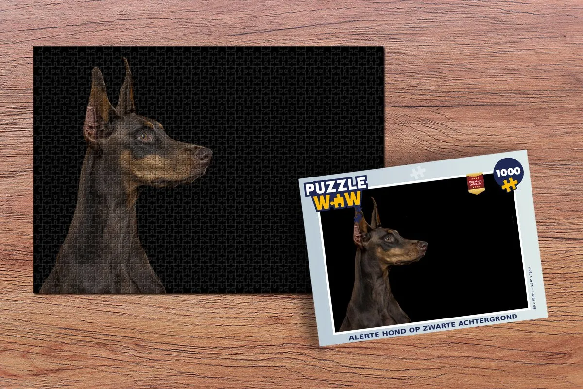 PuzzleWow Legpuzzel Alerte Hond 1000 Stuks - Multicolor