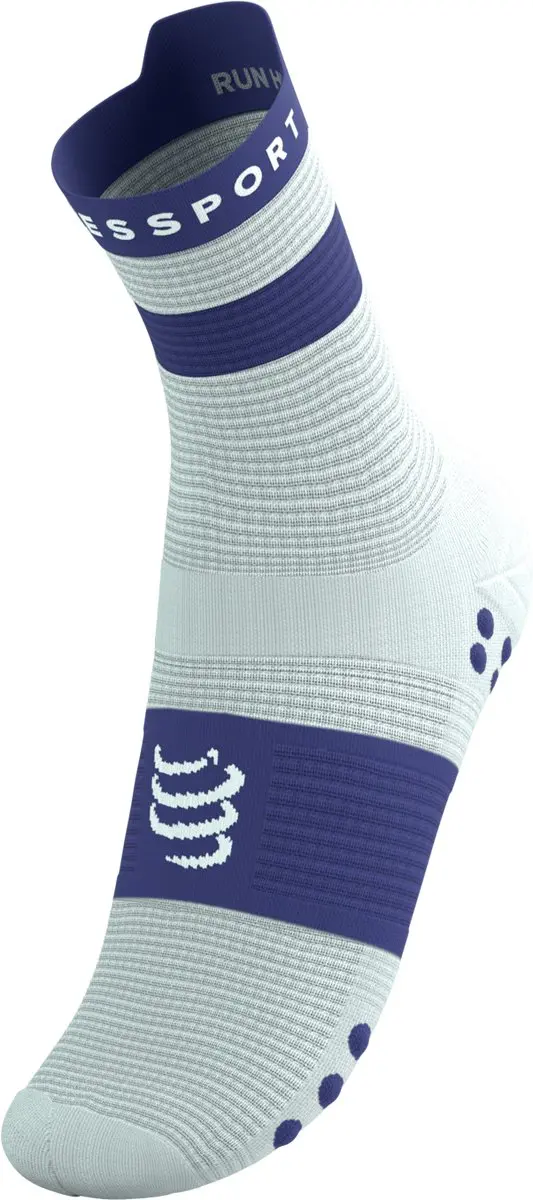 Compressport Pro Racing Socks V4.0 Run High - Wit/Oostersblauw - afbeelding 5 van 6