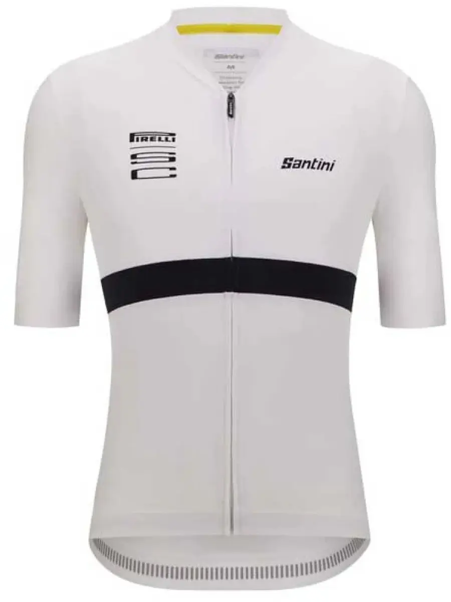 Santini Pirelli Wielertrui Korte Mouw - Wit - 2XL - afbeelding 4 van 6