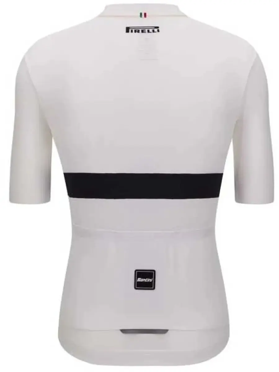 Santini Pirelli Wielertrui Korte Mouw - Wit - 2XL - afbeelding 6 van 6