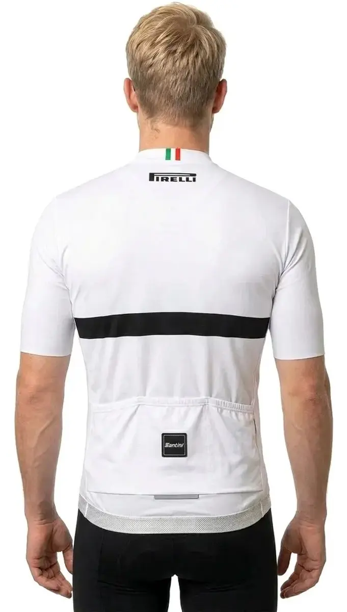 Santini Pirelli Wielertrui Korte Mouw - Wit - 2XL - afbeelding 3 van 6