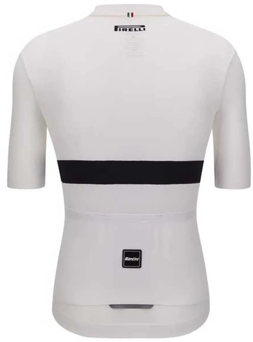 Santini Pirelli Wielertrui Korte Mouw - Wit - 2XL - afbeelding 2 van 6