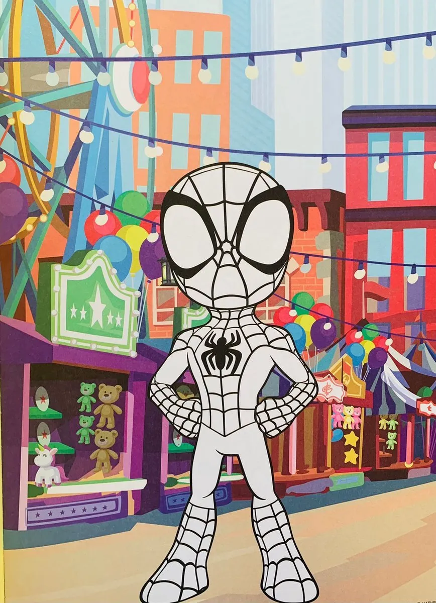 Marvel Spidey Kleurboek met Stickers - 30 Pagina's - Multi