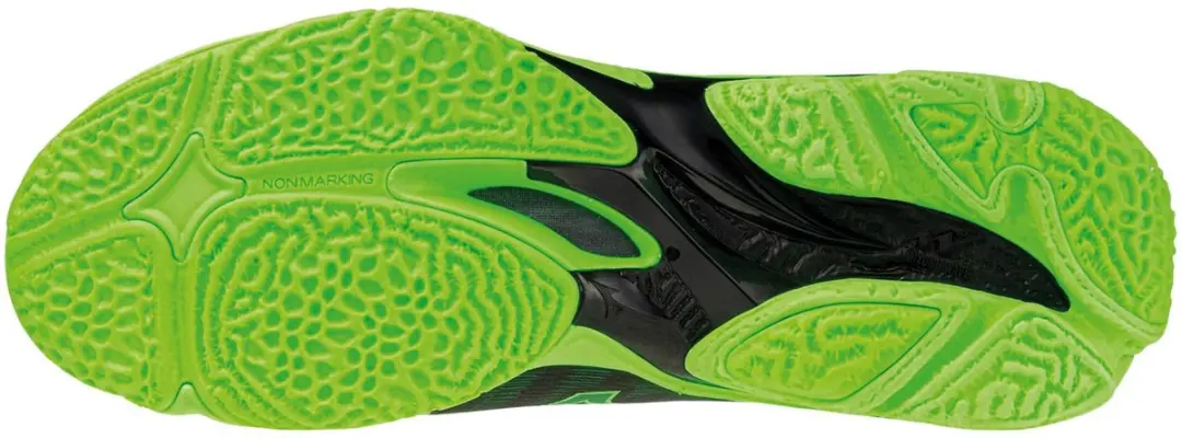 Mizuno Wave Lightning Elite Indoor Schoenen - Zwart-Groen - afbeelding 5 van 6