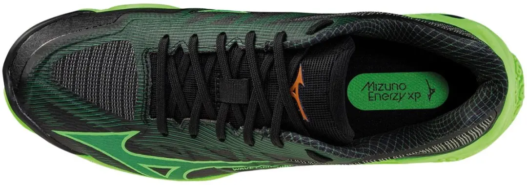 Mizuno Wave Lightning Elite Indoor Schoenen - Zwart-Groen - afbeelding 4 van 6