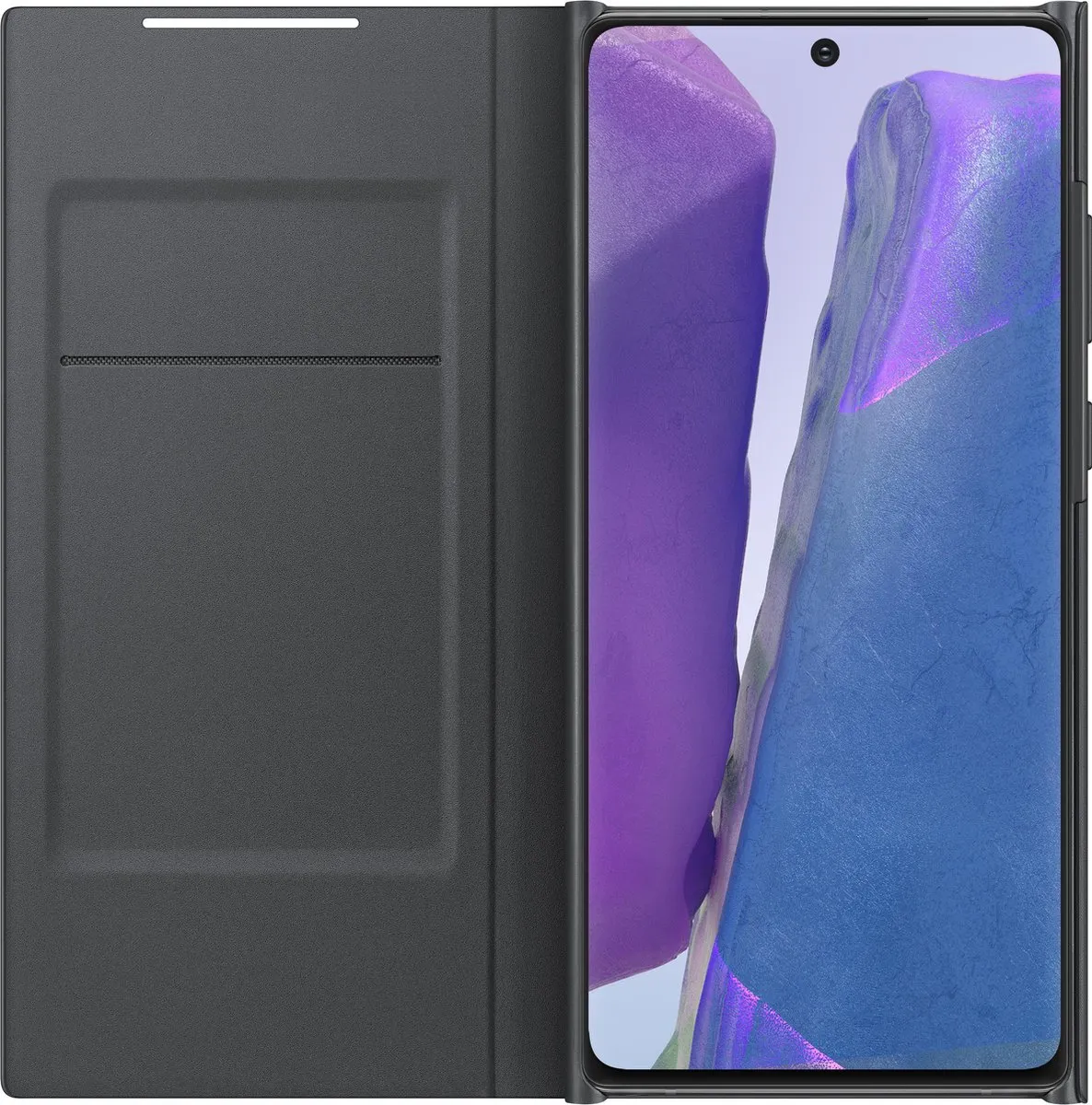 Samsung Galaxy Note20 LED View Hoesje - Zwart - afbeelding 6 van 6