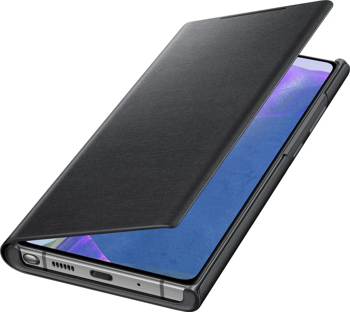 Samsung Galaxy Note20 LED View Hoesje - Zwart