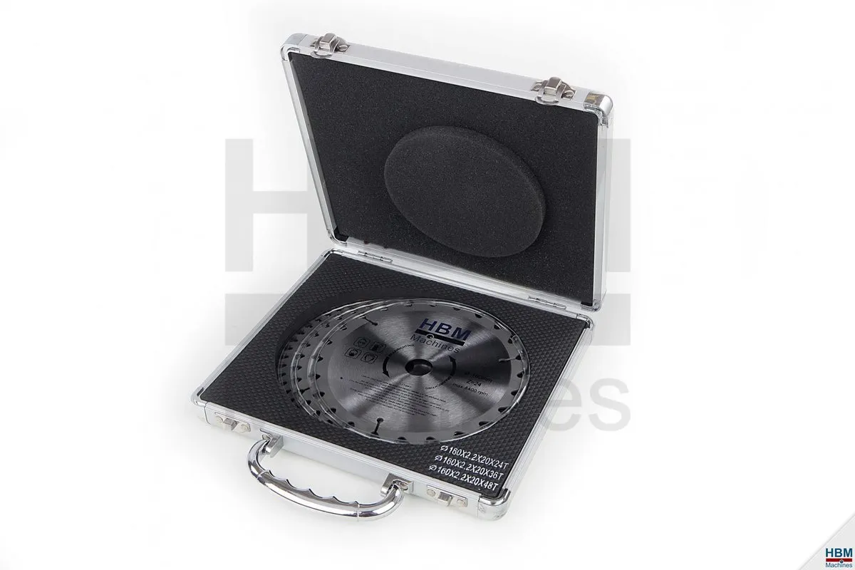 HBM 160mm PROFI Cirkelzaagbladenset 3-delig - 48 Tanden - voor Festool