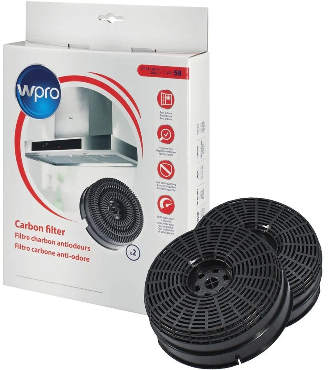 Whirlpool Koolstoffilter AKB000 - 2 Stuks - Zwart