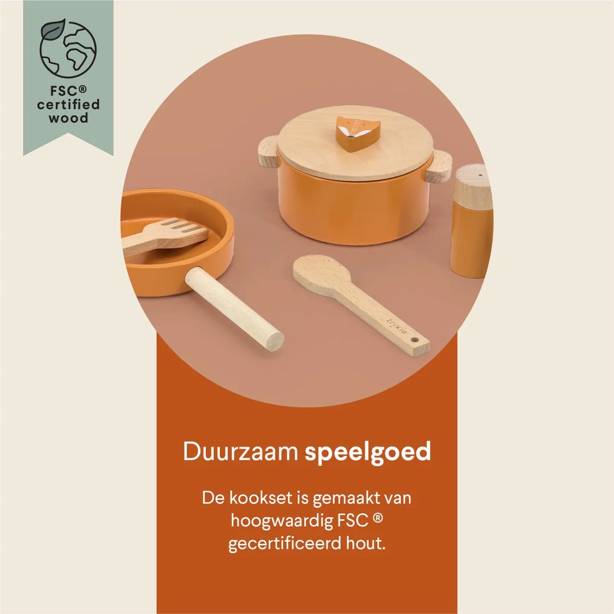 Trixie Mr. Fox Houten Kookset - Speelgoed Keukengerei