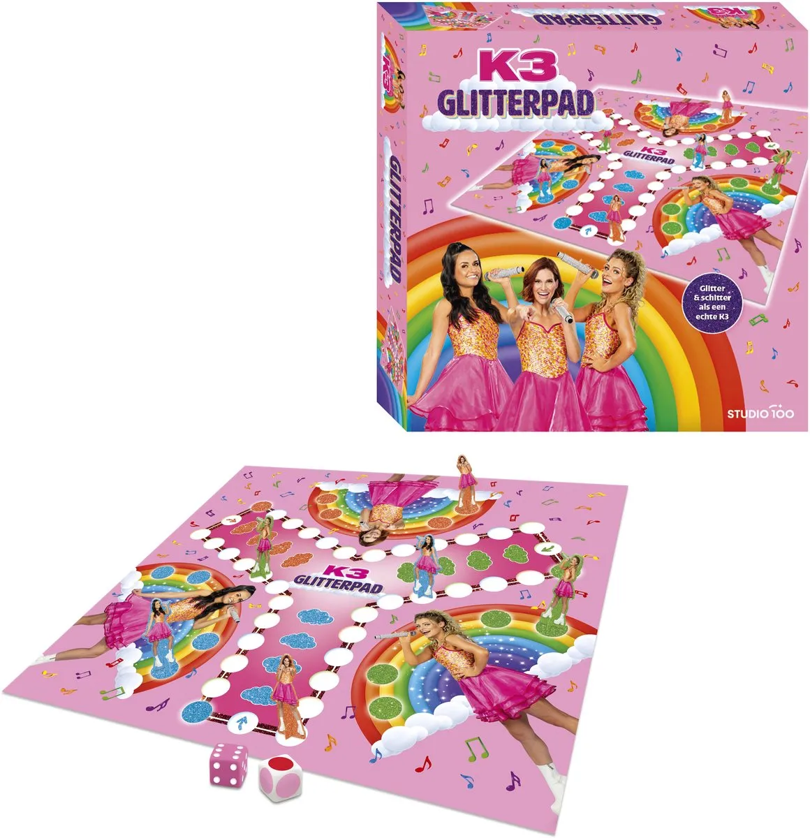 K3 Glitterpad Bordspel - 2-3 Spelers