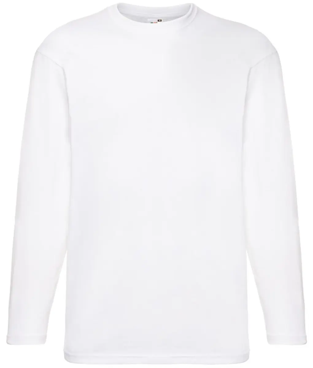 Fruit of the Loom Valueweight Longsleeve T-shirt - Rood - afbeelding 2 van 2