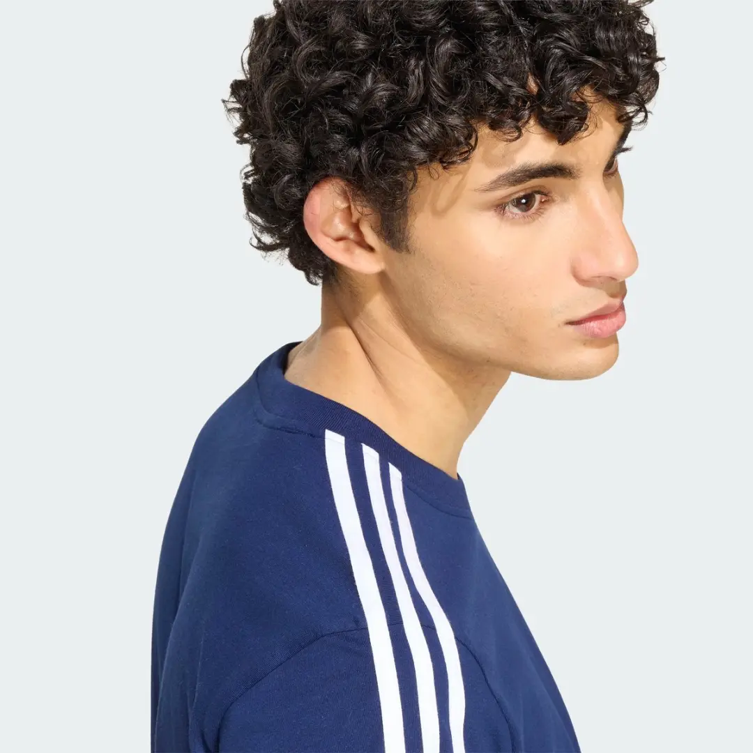 Adidas Essentials 3-Stripes T-shirt - Blauw - afbeelding 2 van 6