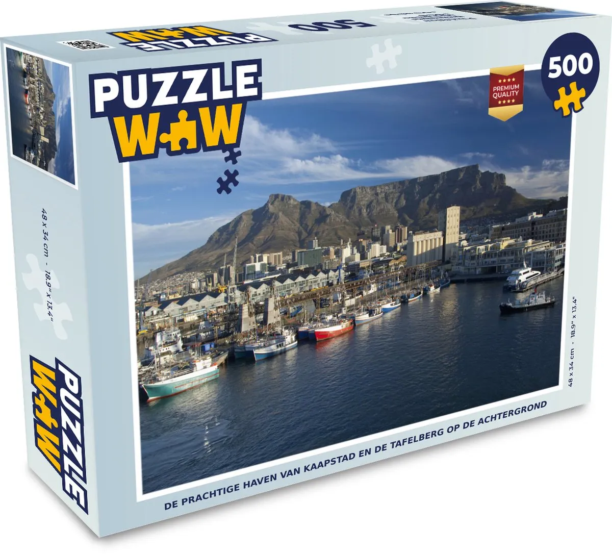 PuzzleWow Legpuzzel 500 Stuks - Tafelberg Kaapstad Multicolor